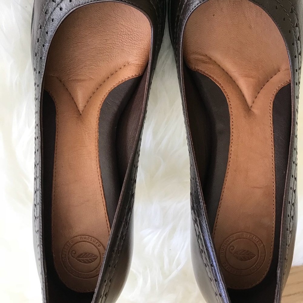 NURTURE Black “Sally” Leather Peep Toe Heel Sz 9.5 - Picture 4 of 6